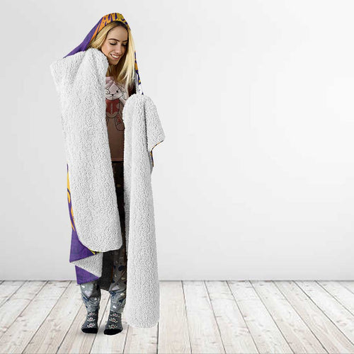 Personalized Melbourne Storm Hooded Blanket Polynesian Tribal Chest and Sleeve Tattoo