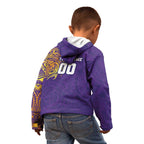 Personalized Melbourne Storm Kid Hoodie Polynesian Tribal Chest and Sleeve Tattoo