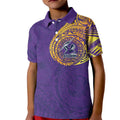 Personalized Melbourne Storm Kid Polo Shirt Polynesian Tribal Chest and Sleeve Tattoo