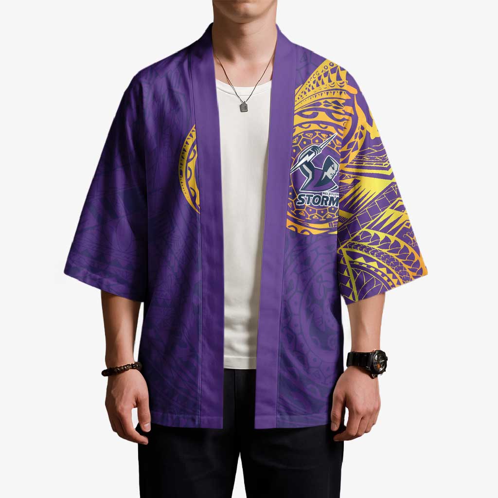 Personalized Melbourne Storm Kimono Polynesian Tribal Chest and Sleeve Tattoo