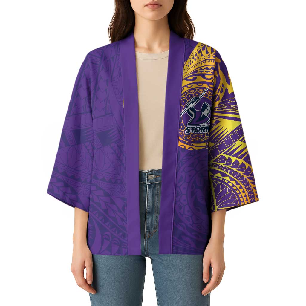 Personalized Melbourne Storm Kimono Polynesian Tribal Chest and Sleeve Tattoo