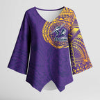 Personalized Melbourne Storm Kimono Sleeve Blouse Polynesian Tribal Chest and Sleeve Tattoo