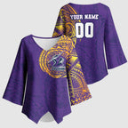 Personalized Melbourne Storm Kimono Sleeve Blouse Polynesian Tribal Chest and Sleeve Tattoo