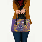 Personalized Melbourne Storm Leather Bag Polynesian Tribal Chest and Sleeve Tattoo