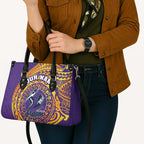 Personalized Melbourne Storm Leather Bag Polynesian Tribal Chest and Sleeve Tattoo