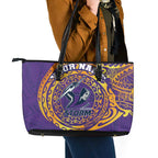 Personalized Melbourne Storm Leather Tote Bag Polynesian Tribal Chest and Sleeve Tattoo