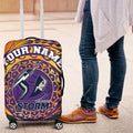 Personalized Melbourne Storm Luggage Cover Polynesian Tribal Chest and Sleeve Tattoo