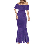 Personalized Melbourne Storm Mermaid Dress Polynesian Tribal Chest and Sleeve Tattoo