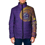 Personalized Melbourne Storm Padded Jacket Polynesian Tribal Chest and Sleeve Tattoo