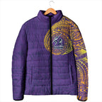 Personalized Melbourne Storm Padded Jacket Polynesian Tribal Chest and Sleeve Tattoo