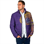 Personalized Melbourne Storm Padded Jacket Polynesian Tribal Chest and Sleeve Tattoo