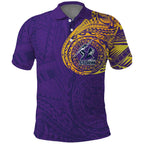Personalized Melbourne Storm Polo Shirt Polynesian Tribal Chest and Sleeve Tattoo