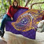 Personalized Melbourne Storm Quilt Polynesian Tribal Chest and Sleeve Tattoo