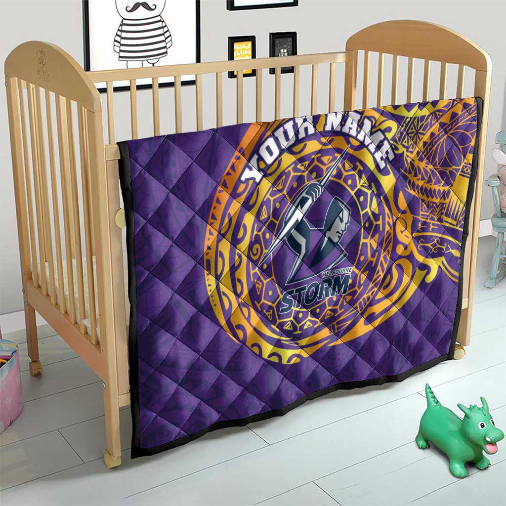 Personalized Melbourne Storm Quilt Polynesian Tribal Chest and Sleeve Tattoo