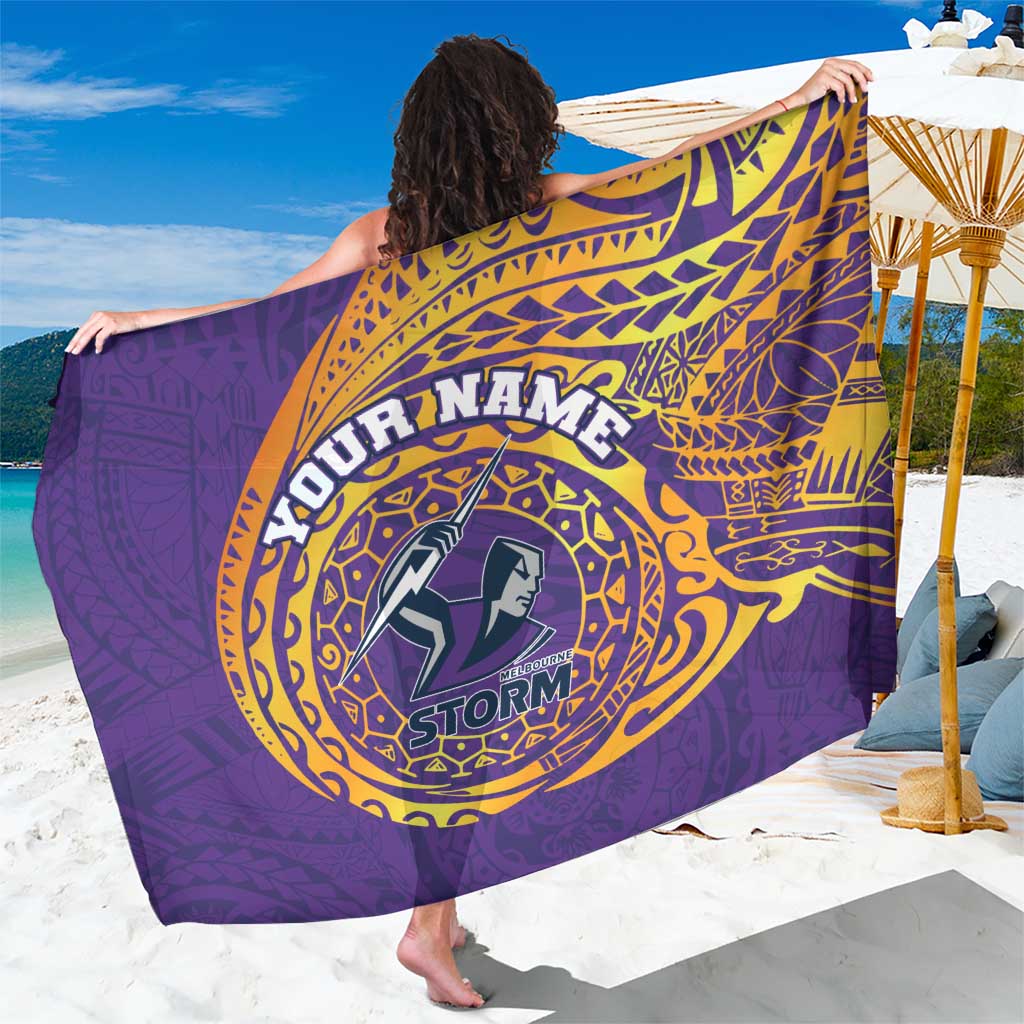 Personalized Melbourne Storm Sarong Polynesian Tribal Chest and Sleeve Tattoo