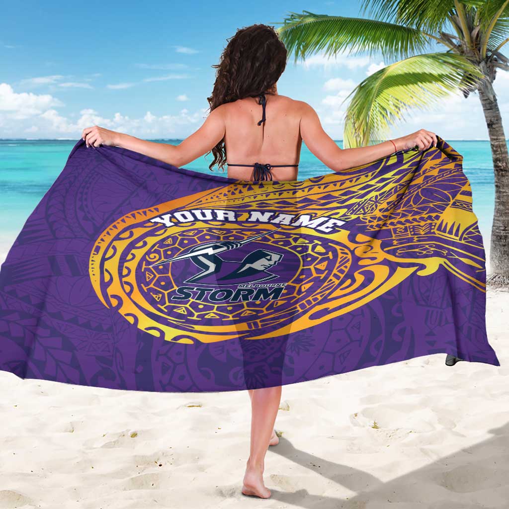 Personalized Melbourne Storm Sarong Polynesian Tribal Chest and Sleeve Tattoo