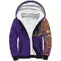 Personalized Melbourne Storm Sherpa Hoodie Polynesian Tribal Chest and Sleeve Tattoo
