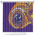 Personalized Melbourne Storm Shower Curtain Polynesian Tribal Chest and Sleeve Tattoo
