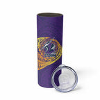 Personalized Melbourne Storm Skinny Tumbler Polynesian Tribal Chest and Sleeve Tattoo