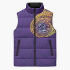 Personalized Melbourne Storm Sleeveless Puffer Jacket Polynesian Tribal Chest and Sleeve Tattoo