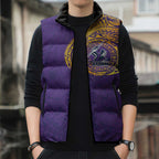 Personalized Melbourne Storm Sleeveless Puffer Jacket Polynesian Tribal Chest and Sleeve Tattoo