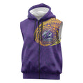 Personalized Melbourne Storm Sleeveless Zip Hoodie Polynesian Tribal Chest and Sleeve Tattoo