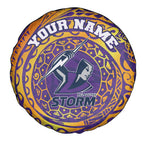 Personalized Melbourne Storm Spare Tire Cover Polynesian Tribal Chest and Sleeve Tattoo
