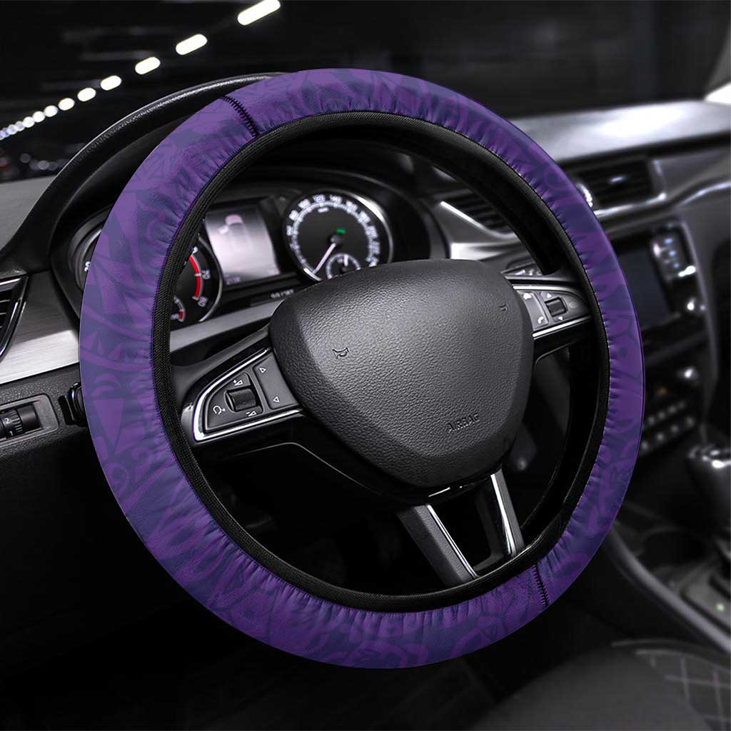 Melbourne Storm Steering Wheel Cover Polynesian Tribal Chest and Sleeve Tattoo