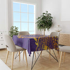 Personalized Melbourne Storm Tablecloth Polynesian Tribal Chest and Sleeve Tattoo