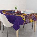 Personalized Melbourne Storm Tablecloth Polynesian Tribal Chest and Sleeve Tattoo