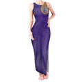 Personalized Melbourne Storm Tank Maxi Dress Polynesian Tribal Chest and Sleeve Tattoo