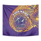 Personalized Melbourne Storm Tapestry Polynesian Tribal Chest and Sleeve Tattoo