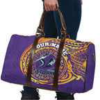 Personalized Melbourne Storm Travel Bag Polynesian Tribal Chest and Sleeve Tattoo