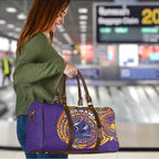 Personalized Melbourne Storm Travel Bag Polynesian Tribal Chest and Sleeve Tattoo