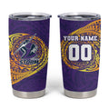 Personalized Melbourne Storm Tumbler Cup Polynesian Tribal Chest and Sleeve Tattoo