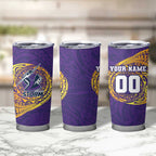 Personalized Melbourne Storm Tumbler Cup Polynesian Tribal Chest and Sleeve Tattoo