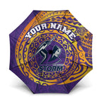 Personalized Melbourne Storm Umbrella Polynesian Tribal Chest and Sleeve Tattoo