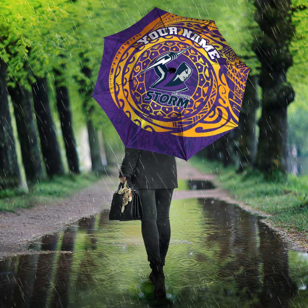 Personalized Melbourne Storm Umbrella Polynesian Tribal Chest and Sleeve Tattoo