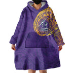 Personalized Melbourne Storm Wearable Blanket Hoodie Polynesian Tribal Chest and Sleeve Tattoo