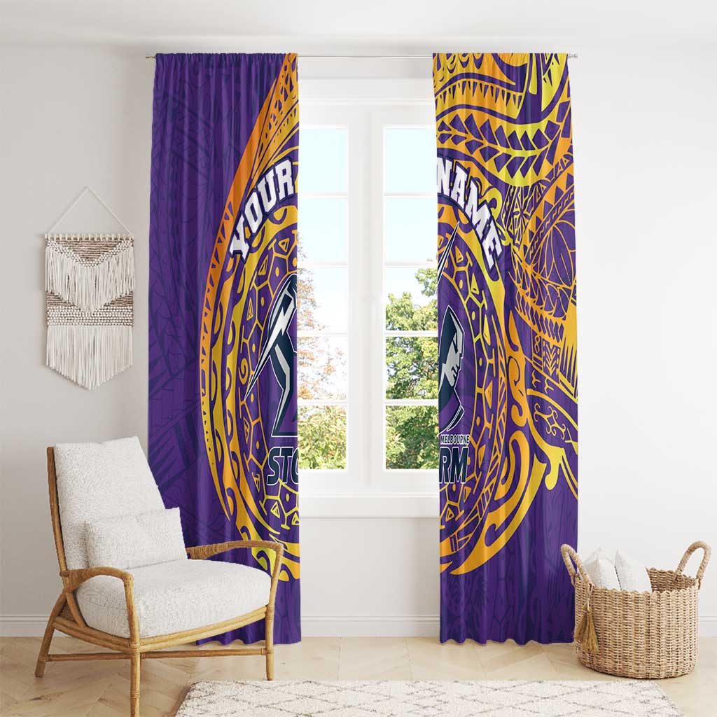 Personalized Melbourne Storm Window Curtain Polynesian Tribal Chest and Sleeve Tattoo