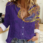Personalized Melbourne Storm Women Casual Shirt Polynesian Tribal Chest and Sleeve Tattoo