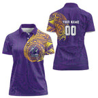 Personalized Melbourne Storm Women Polo Shirt Polynesian Tribal Chest and Sleeve Tattoo