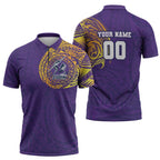 Personalized Melbourne Storm Zipper Polo Shirt Polynesian Tribal Chest and Sleeve Tattoo