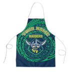 Personalized Canberra Raiders Apron Polynesian Tribal Chest and Sleeve Tattoo