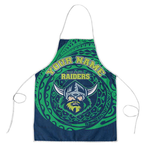 Personalized Canberra Raiders Apron Polynesian Tribal Chest and Sleeve Tattoo