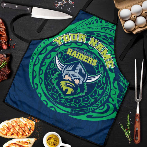 Personalized Canberra Raiders Apron Polynesian Tribal Chest and Sleeve Tattoo