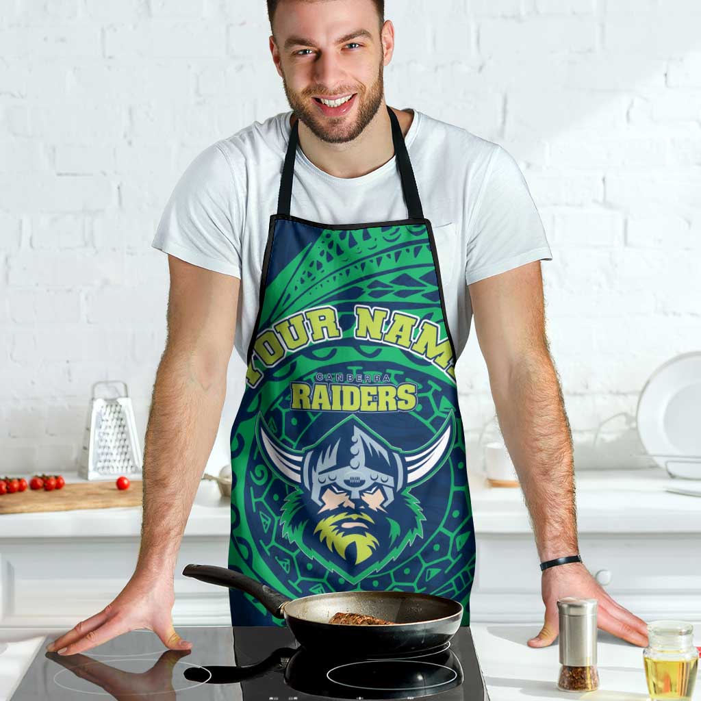 Personalized Canberra Raiders Apron Polynesian Tribal Chest and Sleeve Tattoo