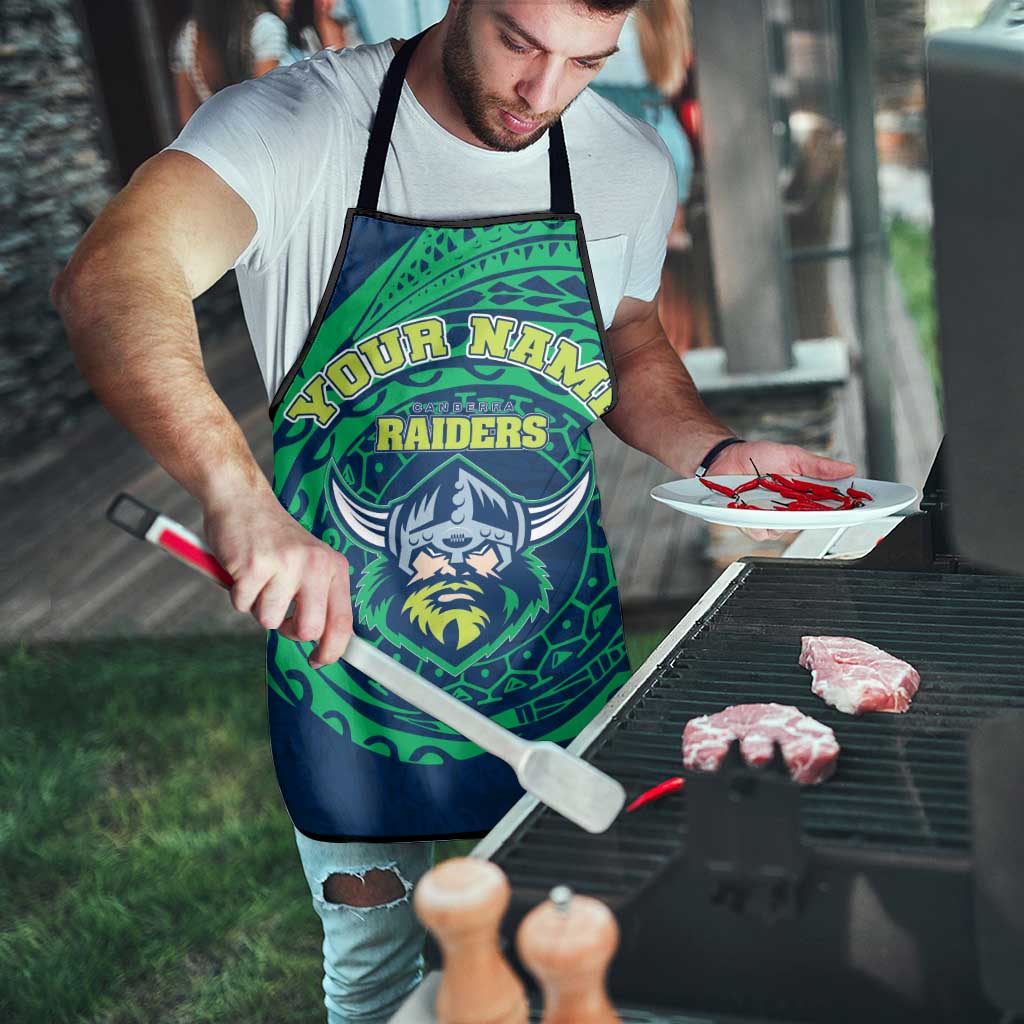 Personalized Canberra Raiders Apron Polynesian Tribal Chest and Sleeve Tattoo