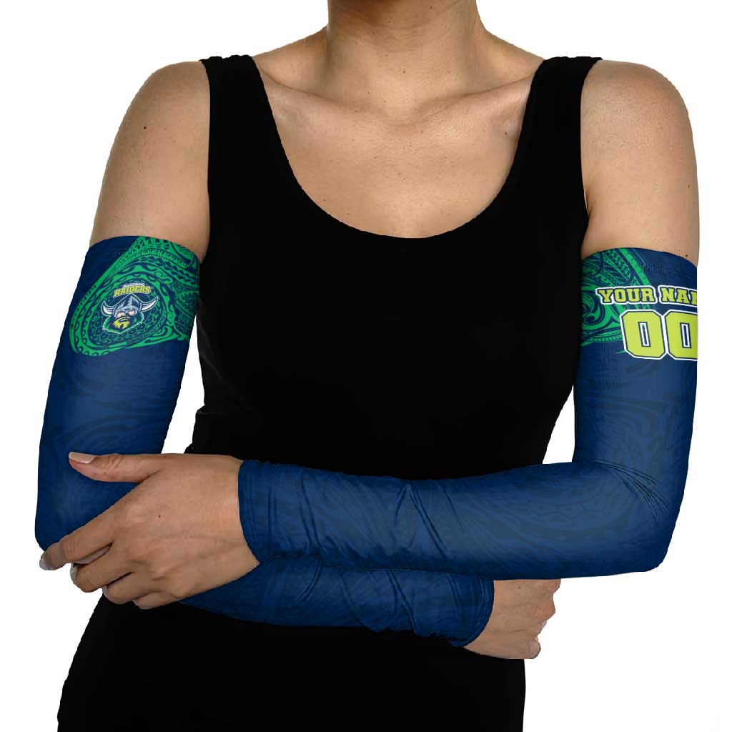 Personalized Canberra Raiders Arm Sleeves Polynesian Tribal Chest and Sleeve Tattoo