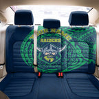 Personalized Canberra Raiders Back Car Seat Cover Polynesian Tribal Chest and Sleeve Tattoo